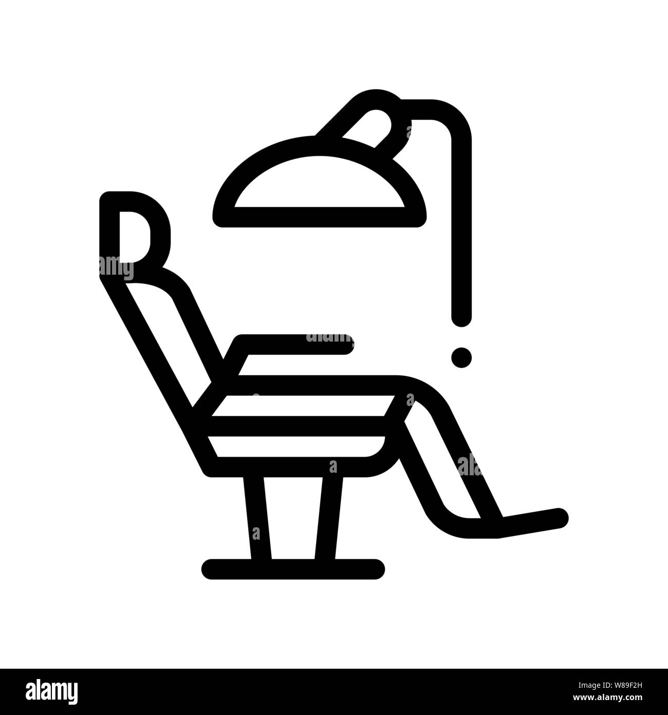 Stomatology Dentist Chair Vector Thin Line Icon Stock Vector Image ...