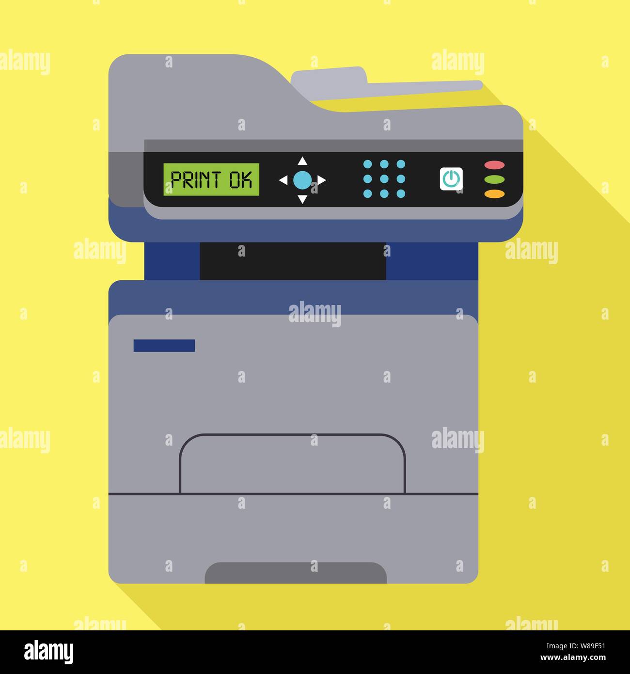 Office xerox icon. Flat illustration of office xerox vector icon for