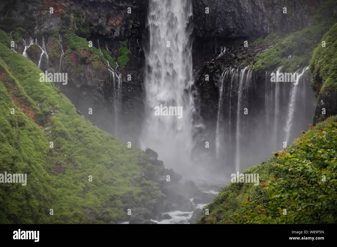 Kegon Falls in Nikkō National Park near Nikkō, Japan is considered to ...