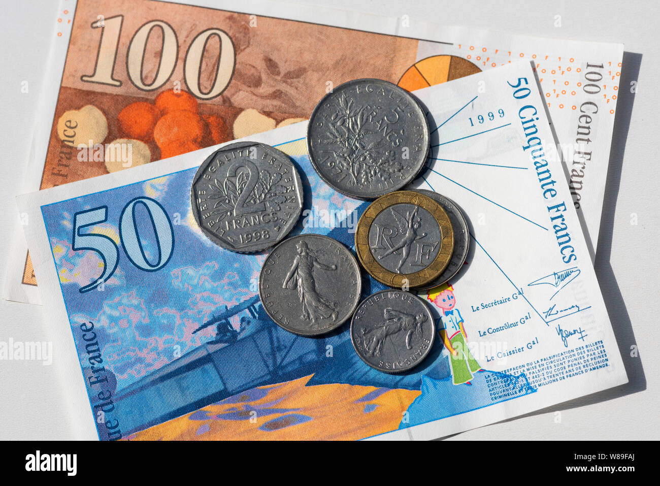 French currency franc hi-res stock photography and images - Alamy