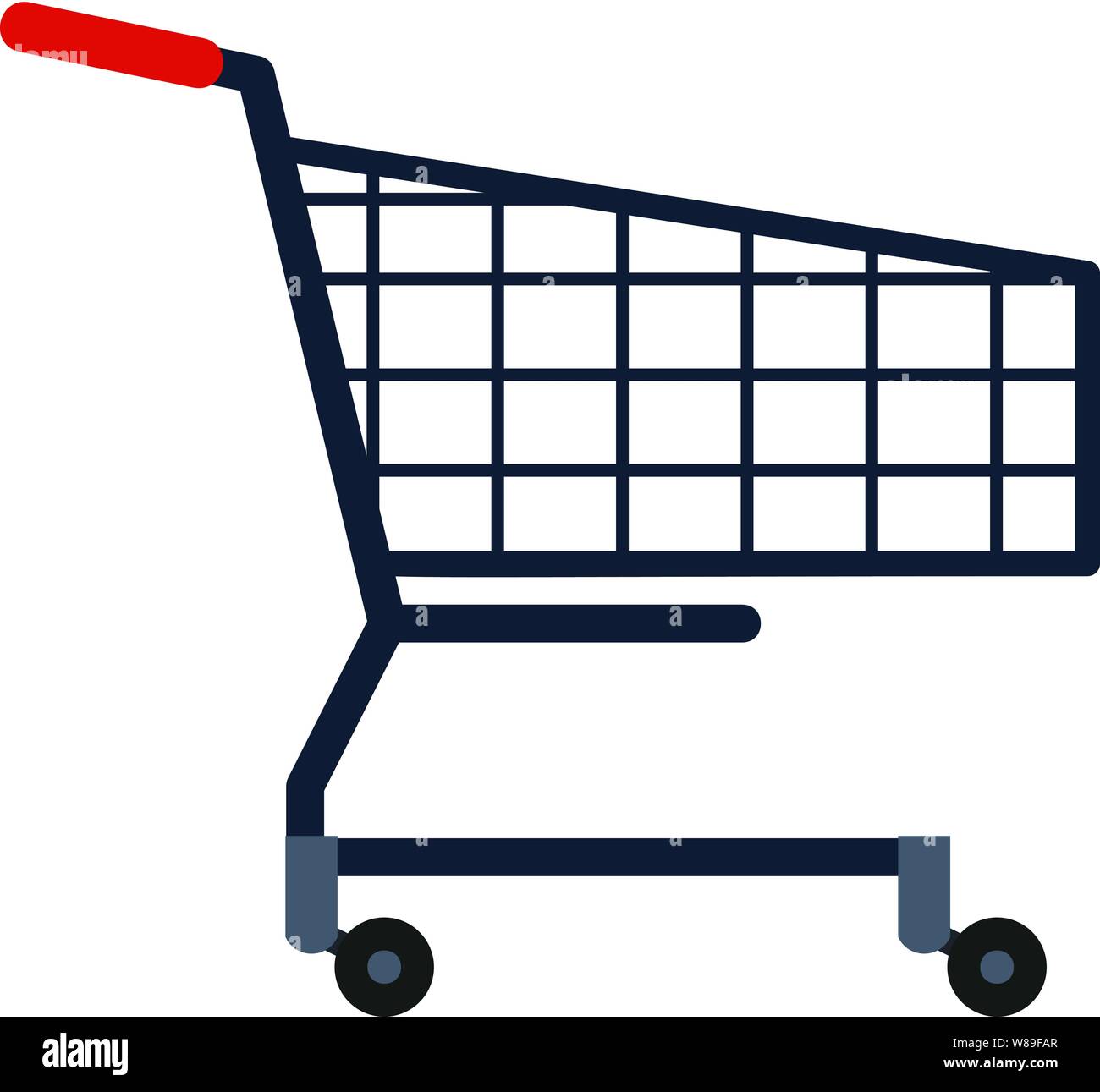 Empty shop cart icon. Flat illustration of empty shop cart vector icon for  web design Stock Vector Image & Art - Alamy