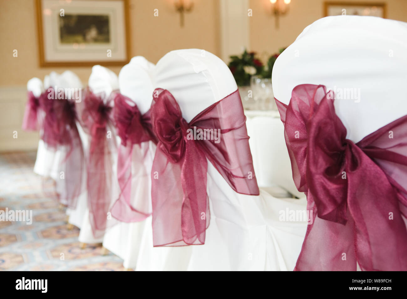 Burgundy organza bow hi-res stock photography and images - Alamy