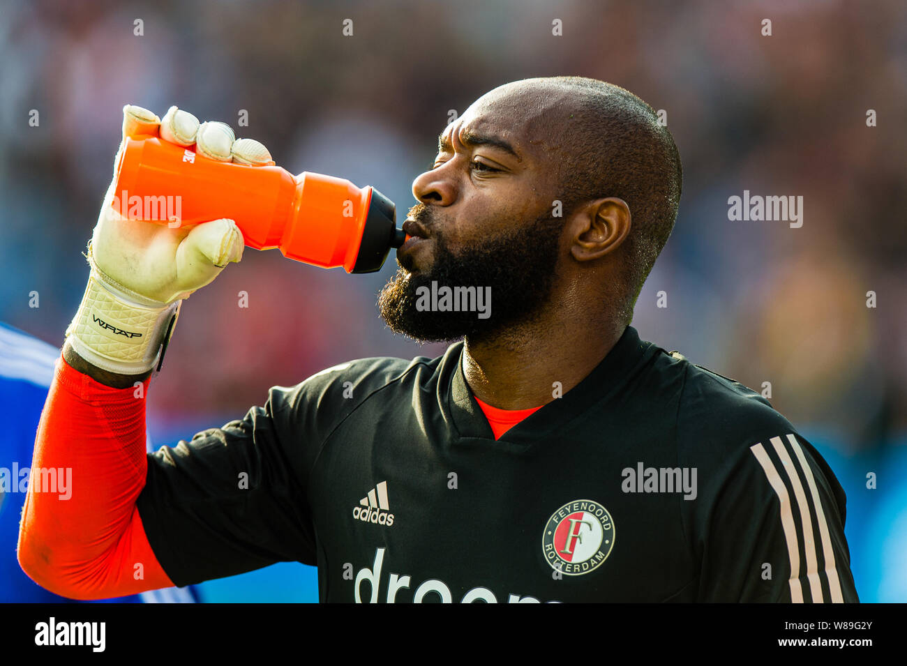 BUDAPEST, HUNGARY - AUGUST 4: Stjepan Loncar of Ferencvarosi TC controls  the ball during the UEFA Champions League Third Qualifying Round 1st Leg  match between Ferencvarosi TC and SK Slavia Praha at