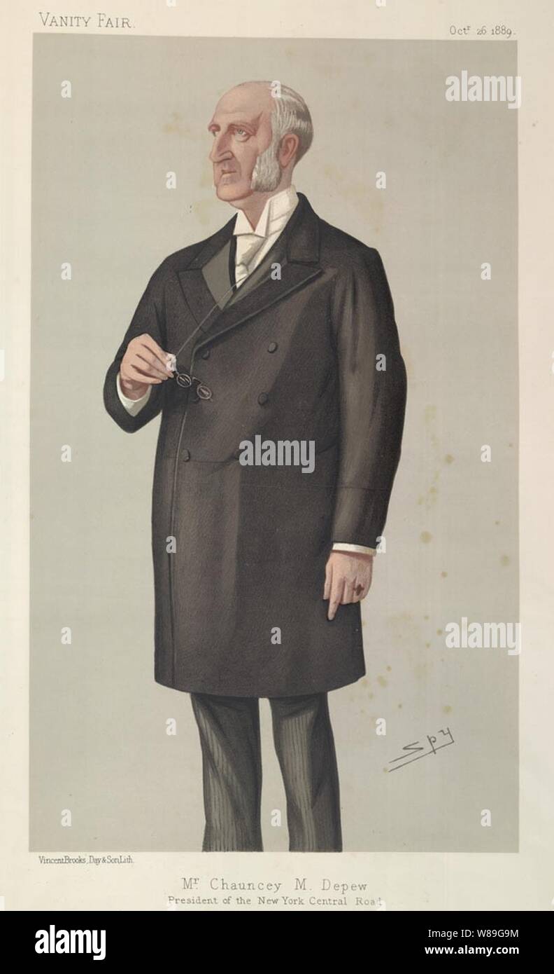 Chauncey Depew Vanity Fair 1889-10-26. Stock Photo