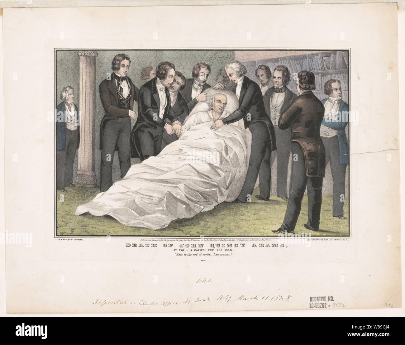 Death of John Quincy Adams at the U.S. Capitol Feby. 23d 1848 Stock Photo