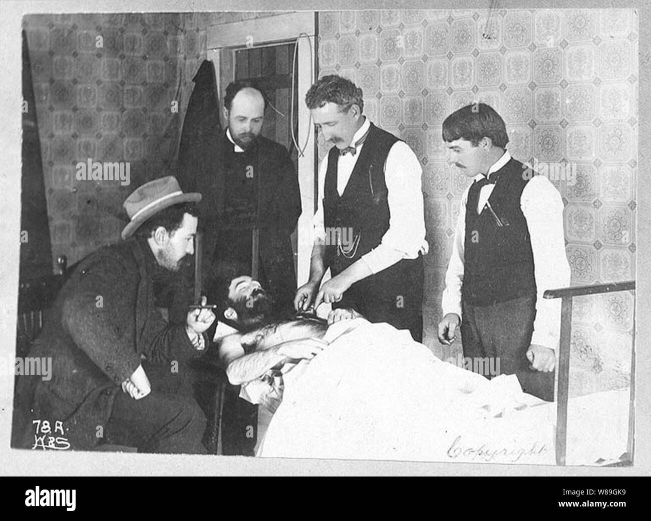 Death of Jefferson Randolph Smith known as Soapy Smith Skagway Alaska 1898 (HEGG 710). Stock Photo