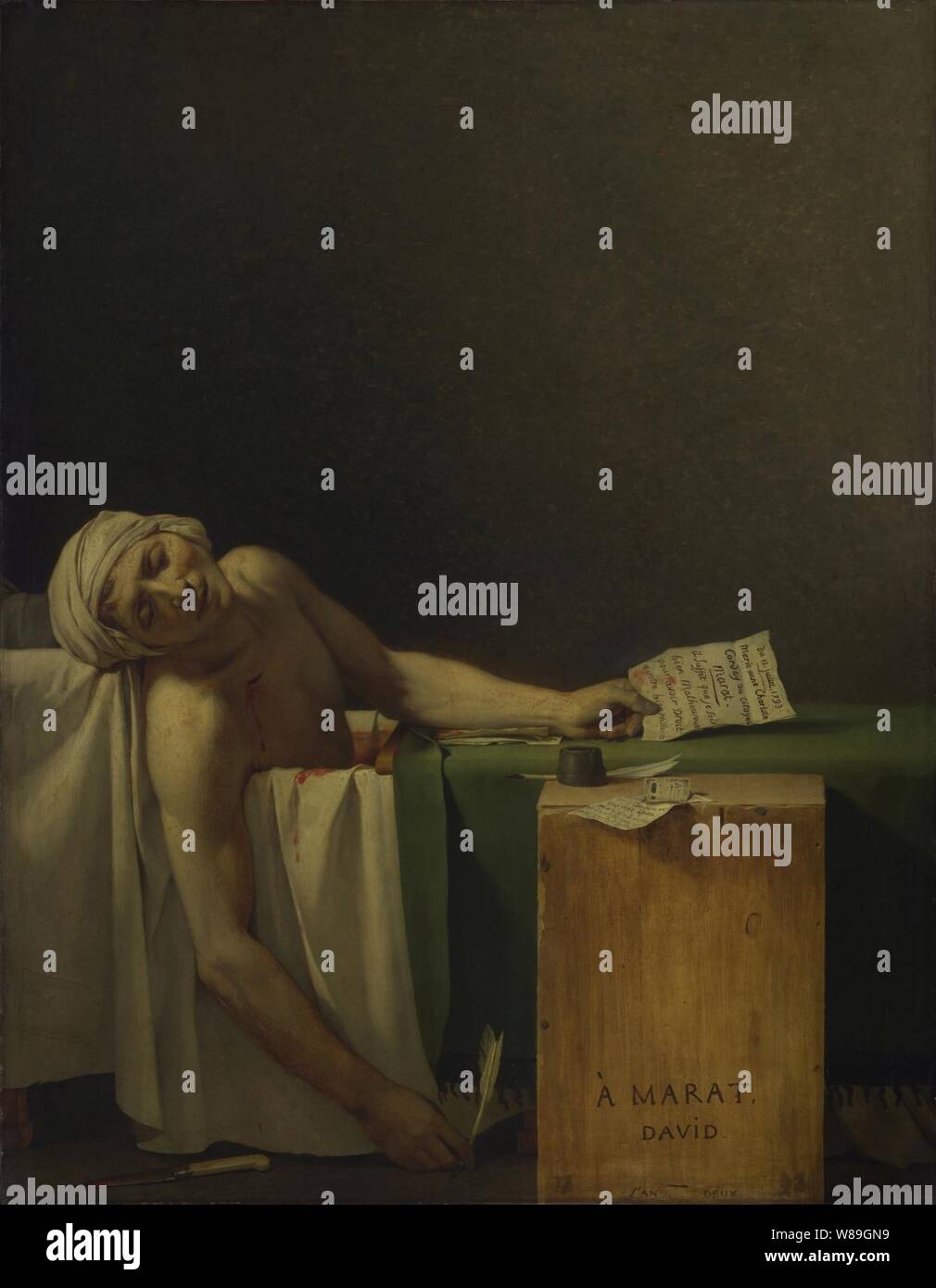 Death of Marat by David. Stock Photo