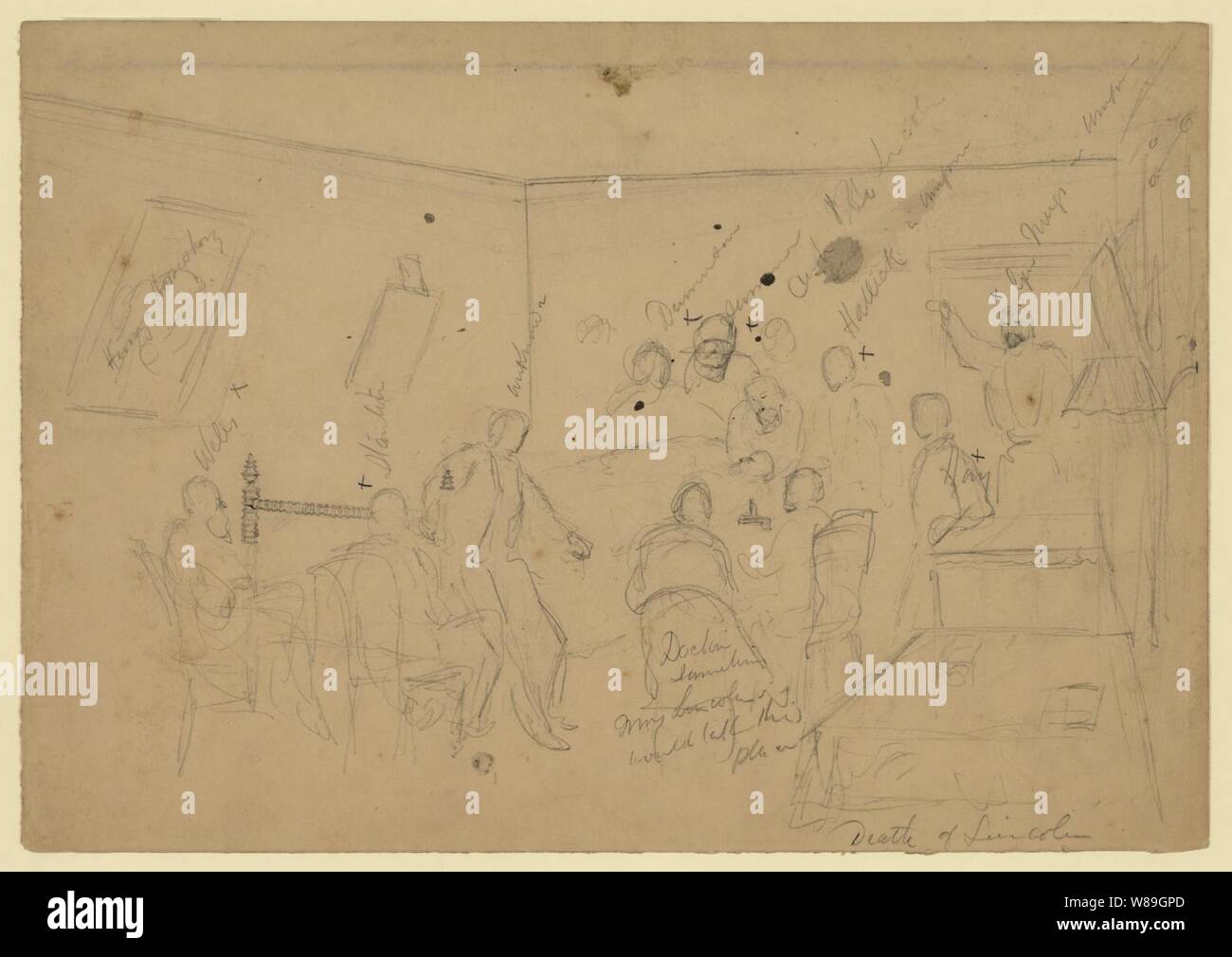 Death of Lincoln Stock Photo - Alamy