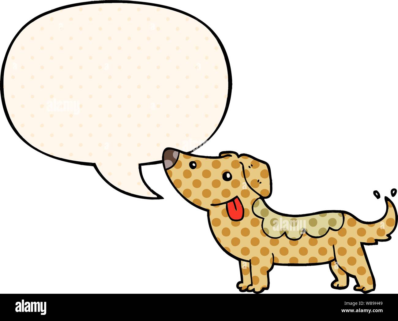cartoon dog with speech bubble in comic book style Stock Vector Image ...