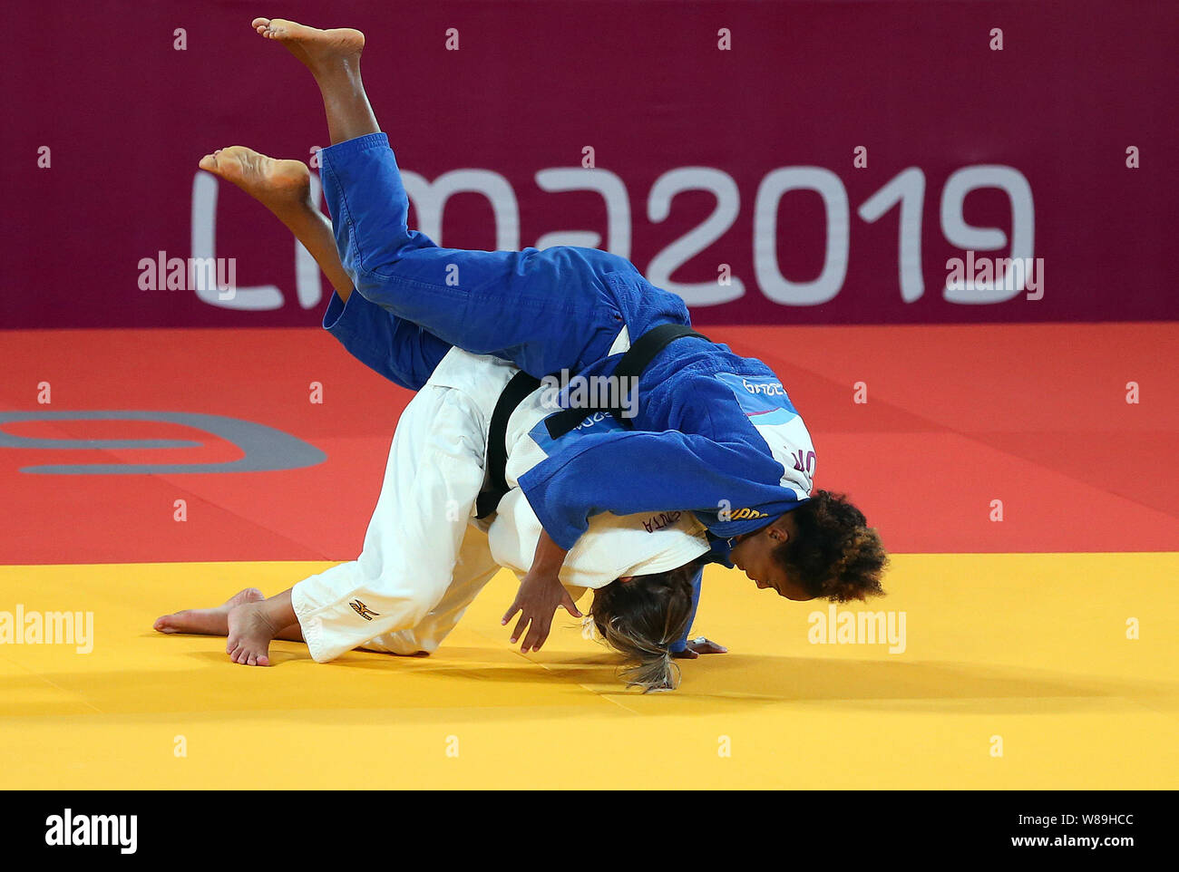 Lima Peru 08th Aug 2019 Larissa Pimenta From Brazil Faces Diana De Jesus Of The Dominican