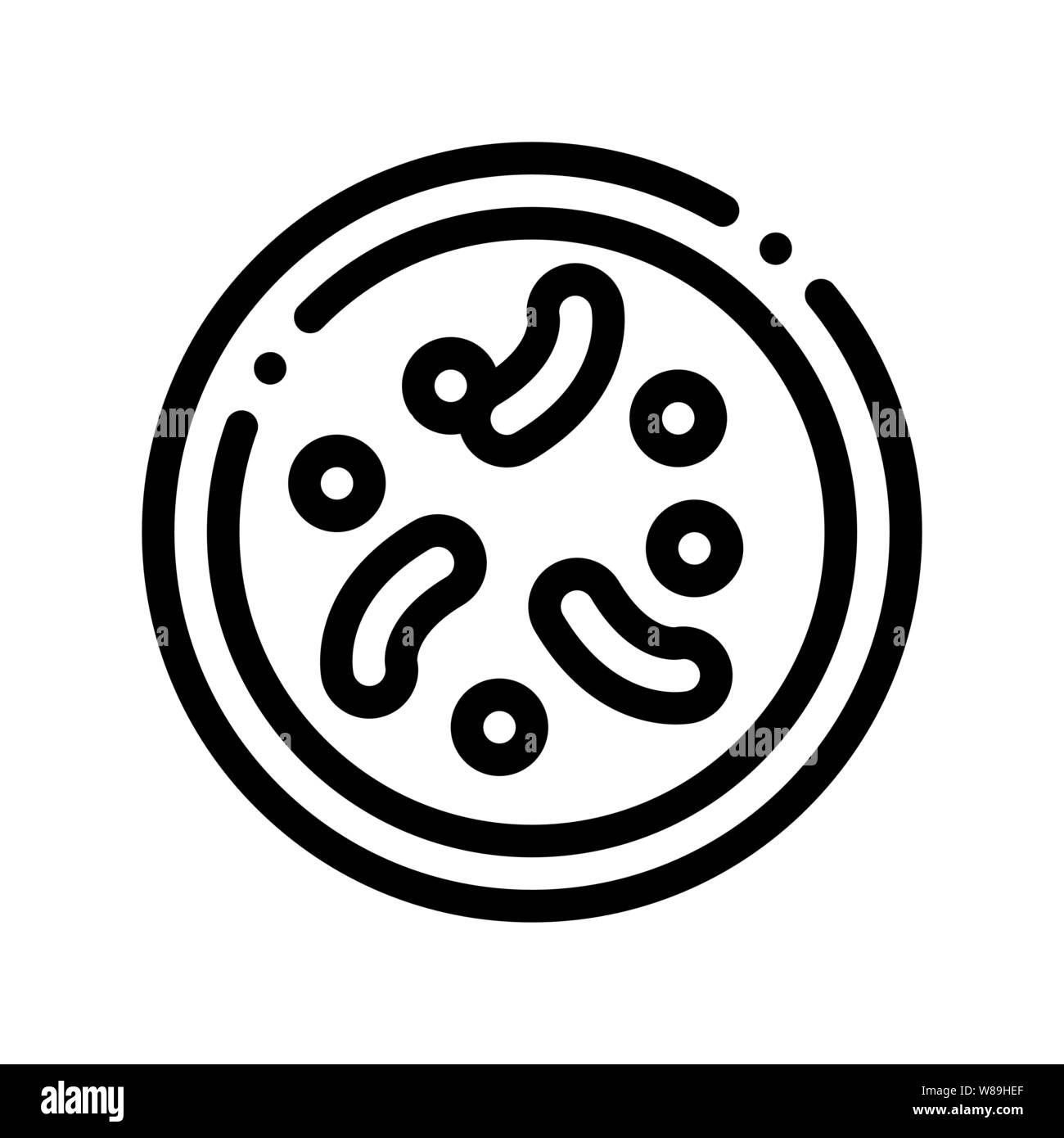 Illness Disease Bacteria Vector Thin Line Icon Stock Vector Image & Art ...