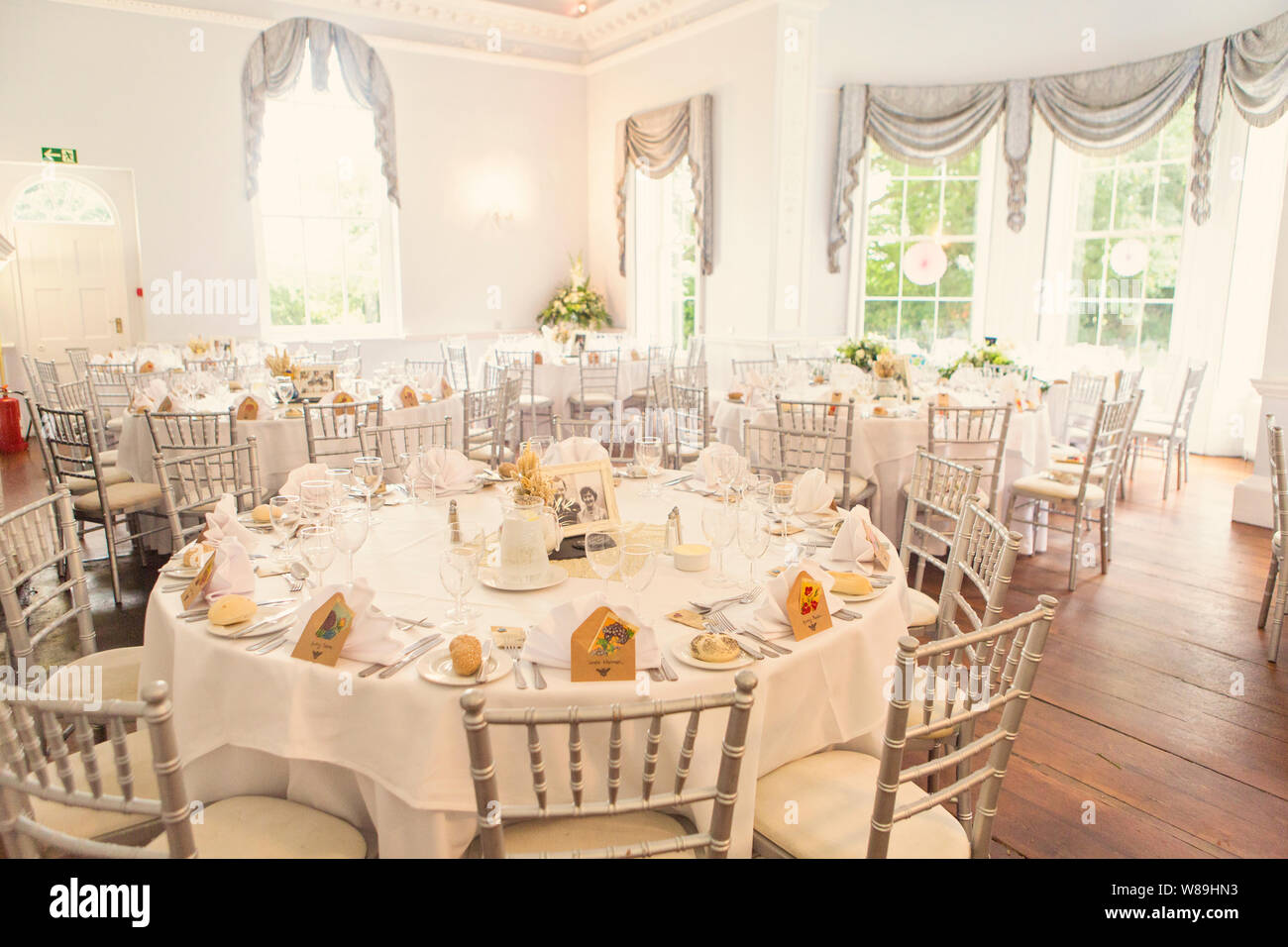 Beautiful Wedding Venue Wedding Reception Stock Photo 263284255