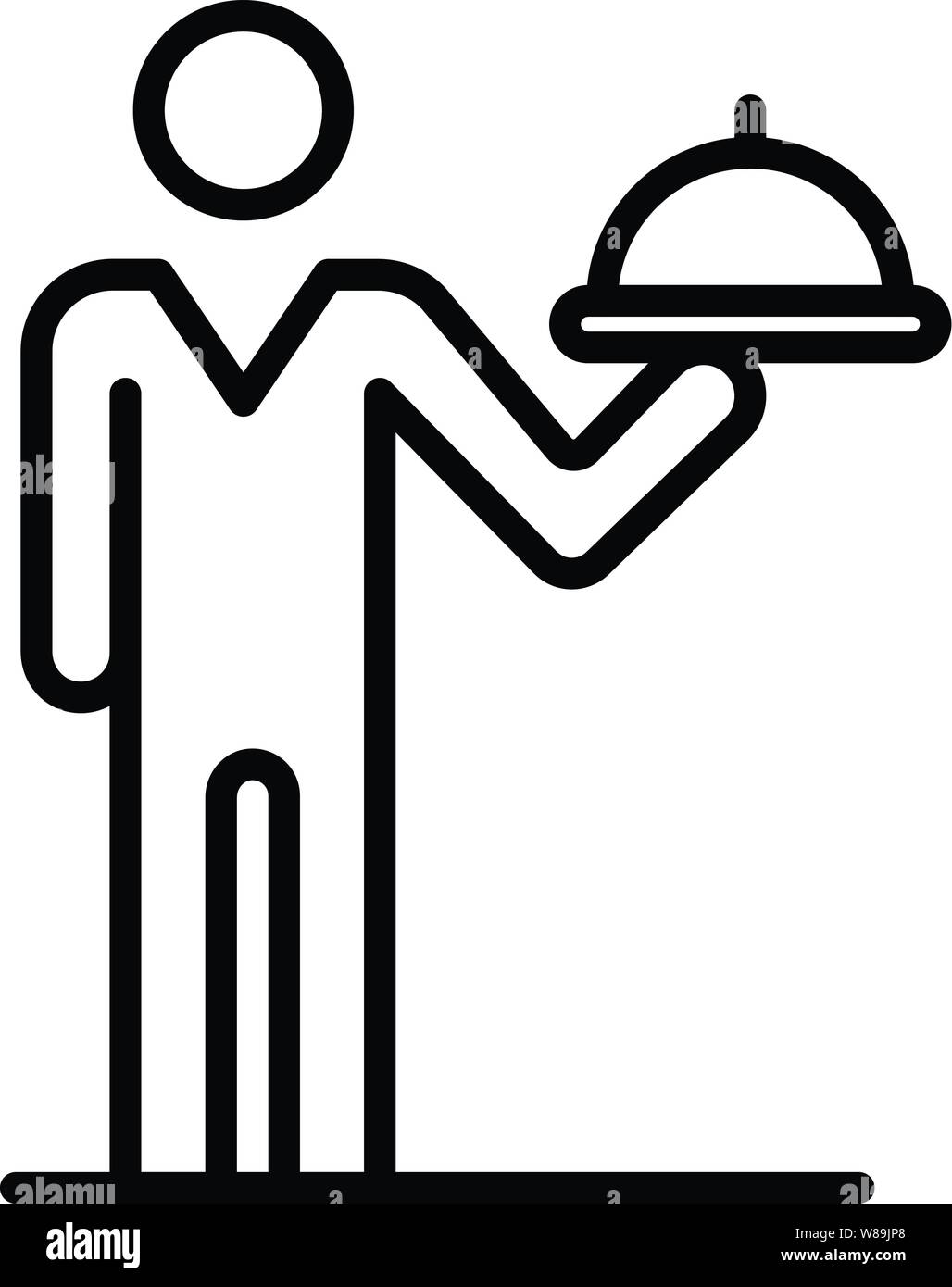 Waiter man icon, outline style Stock Vector Image & Art - Alamy