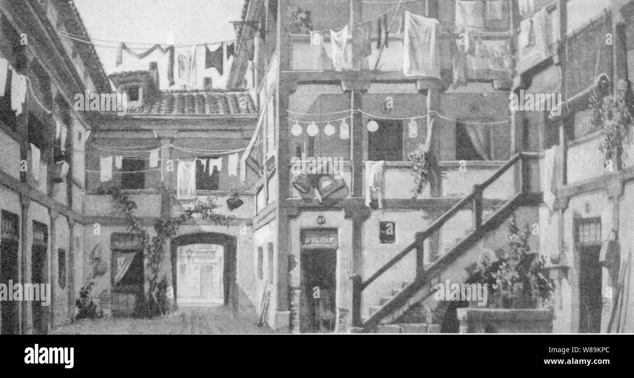 Decorado para La Revoltosa 1897 Busato y Amalio Fernández