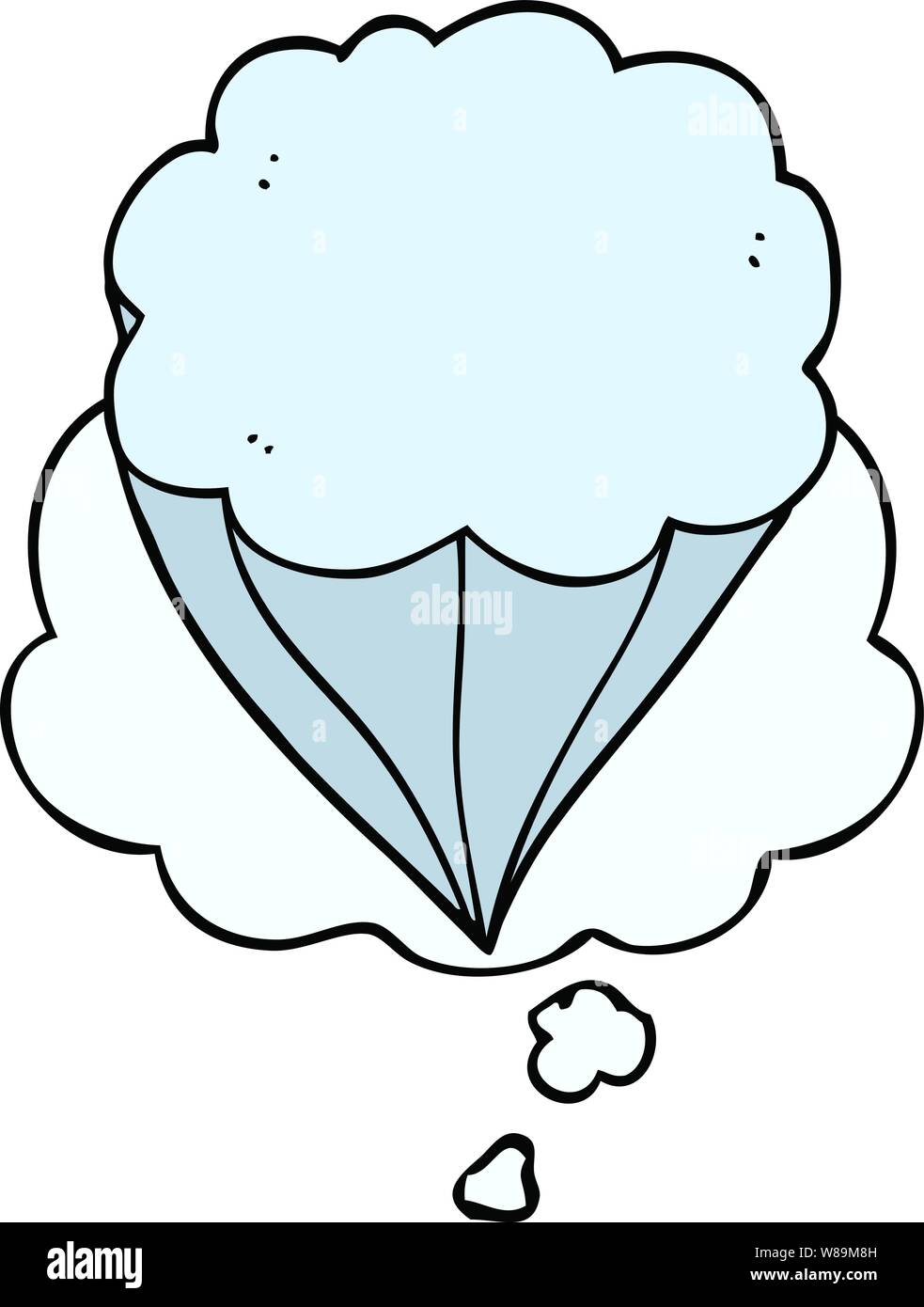 cartoon cloud symbol with thought bubble Stock Vector Image & Art - Alamy