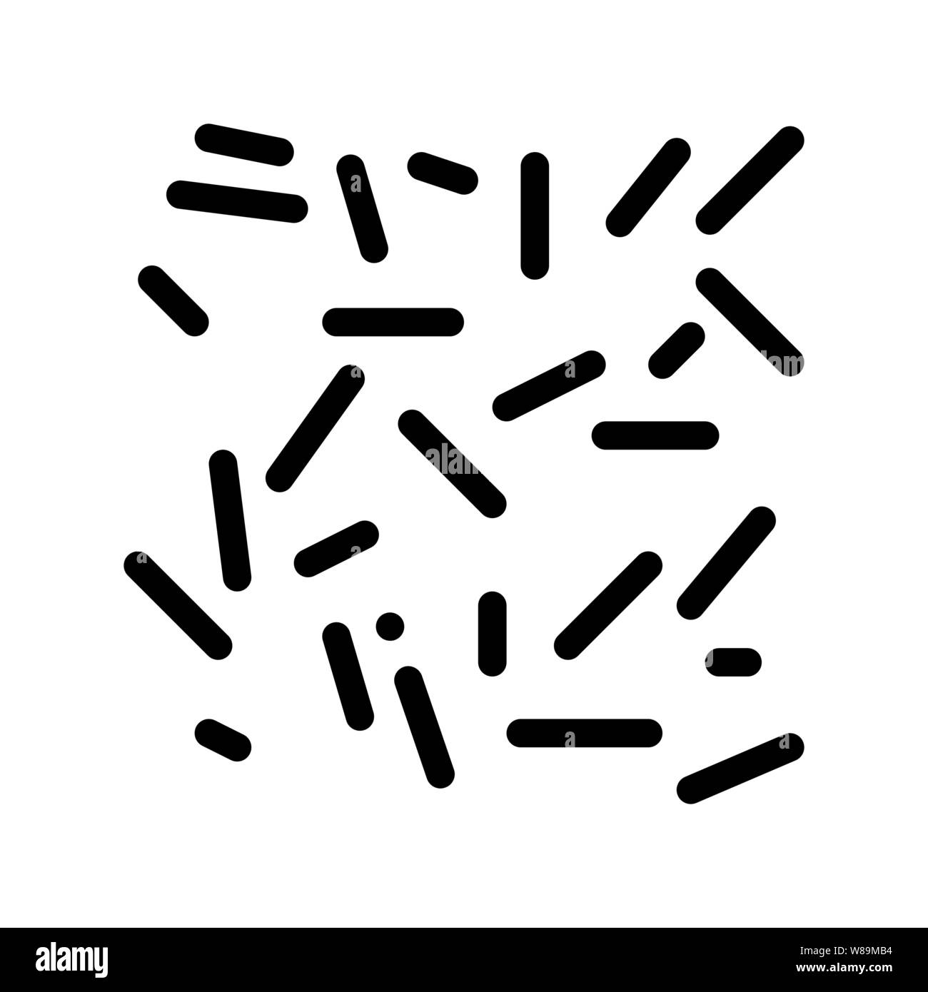 Unhealthy Bacillus Bacteria Vector Thin Line Icon Stock Vector Image ...