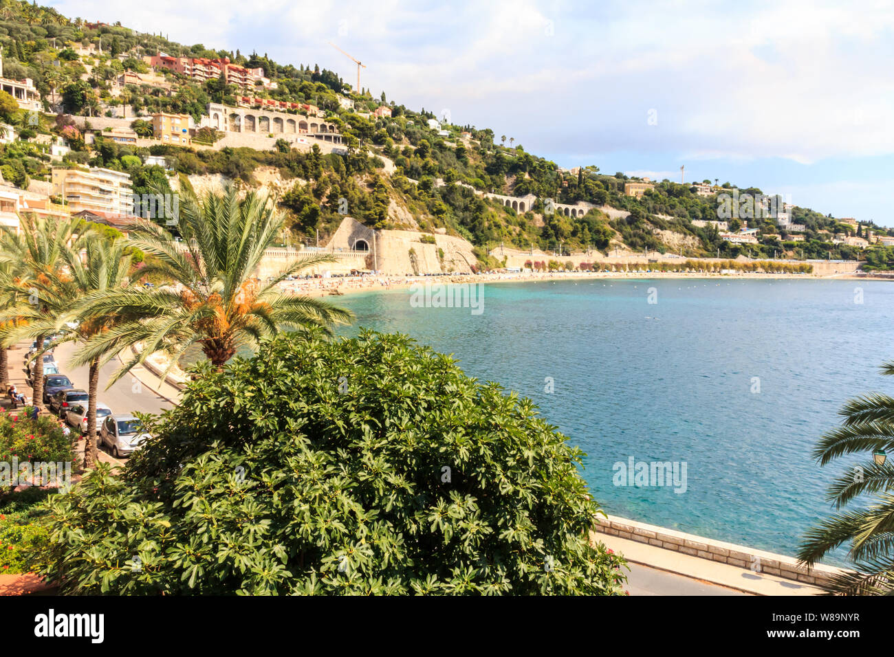 Bay and beach, Villefranche sur Mer, France Stock Photo