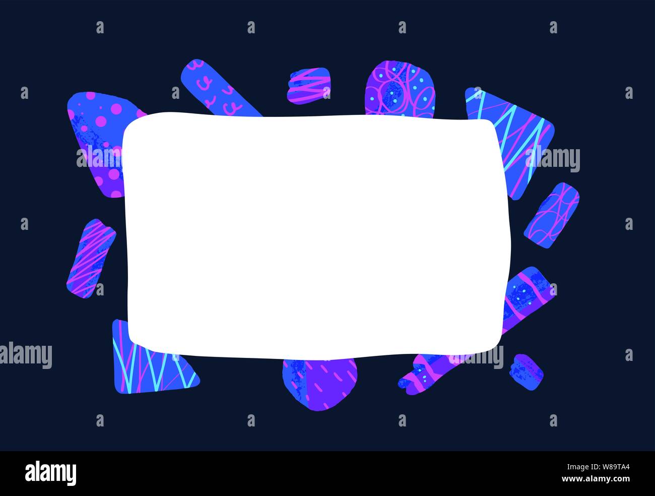 Blank For Text Doodle Artistic Shapes And Graphic Textured Signs
