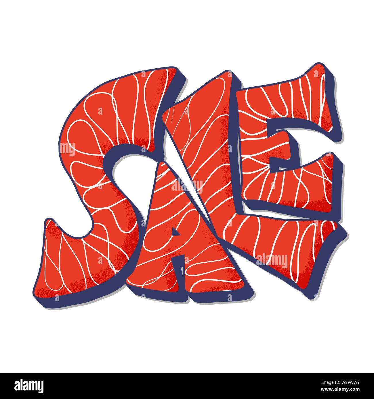 Sale text isolated. Stylized promotion lettering. Template for ...
