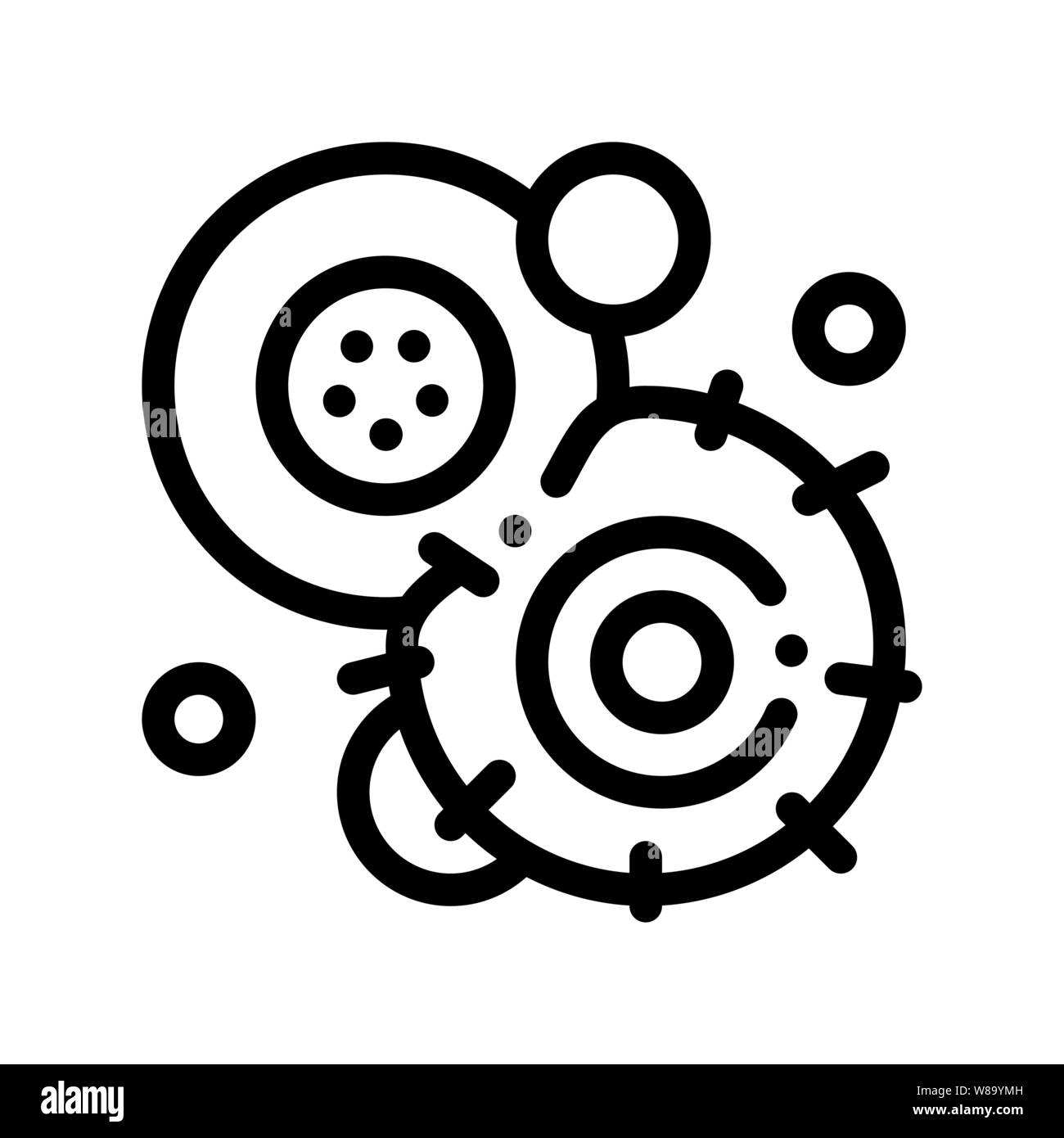 Cancerous Stem Cell Pathogen Element Vector Icon Stock Vector