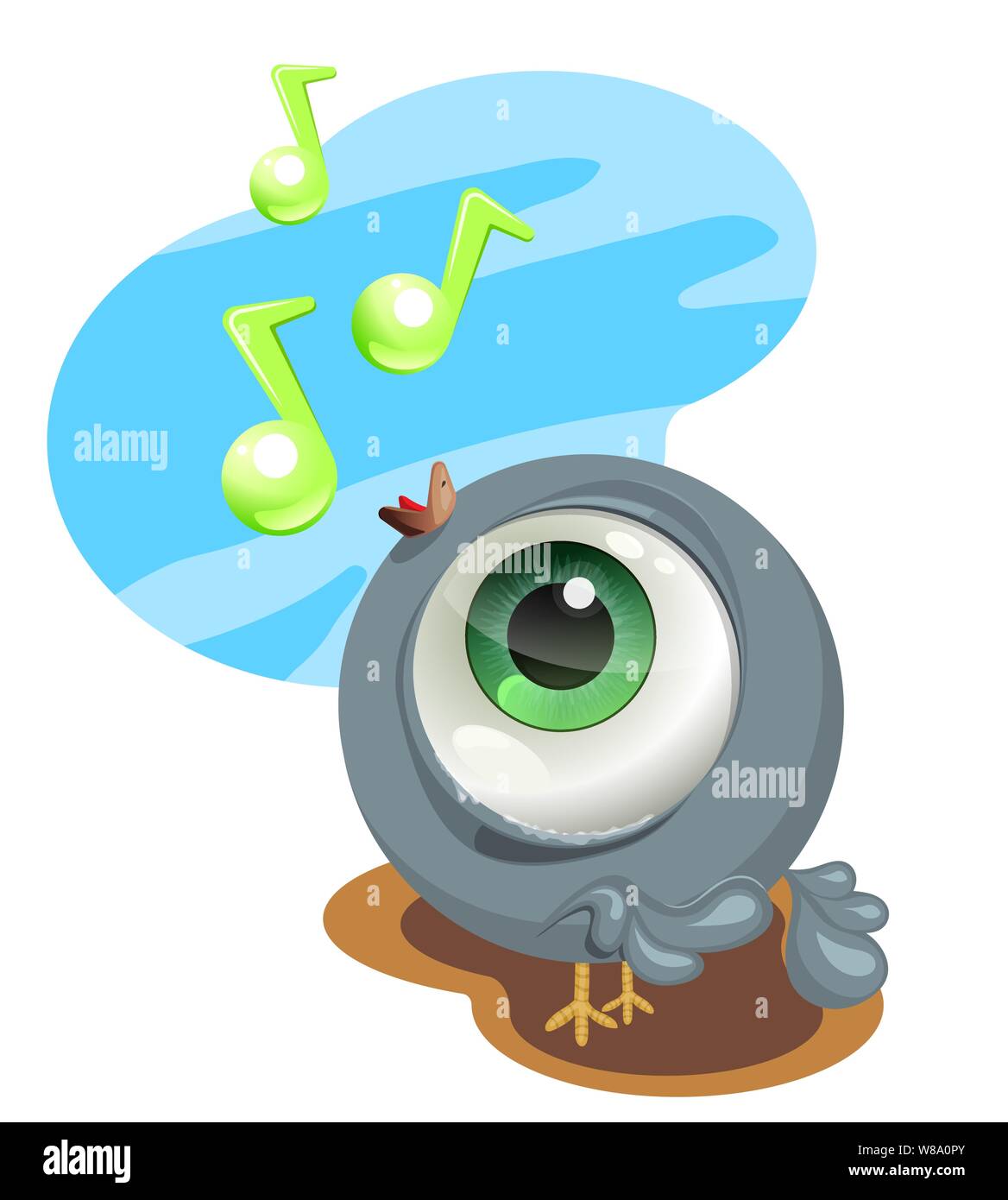 Songbird cartoon character Stock Vector