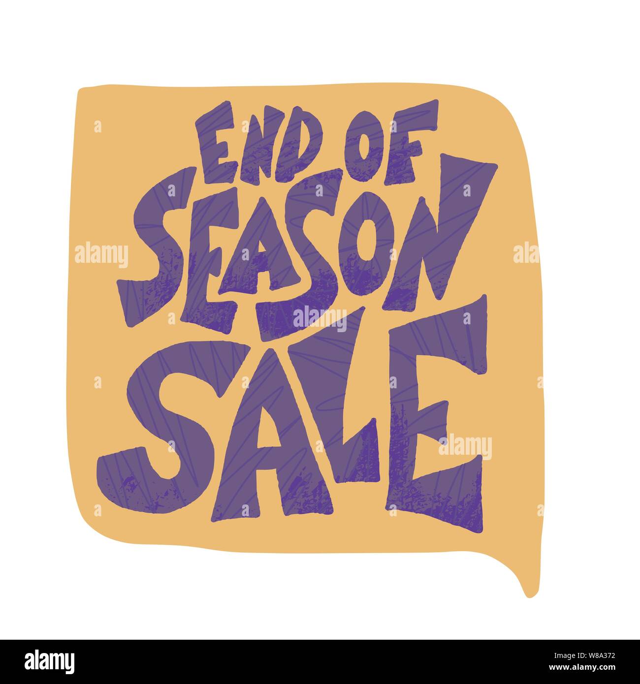 End of season sale. Vector banner template design with quote Stock