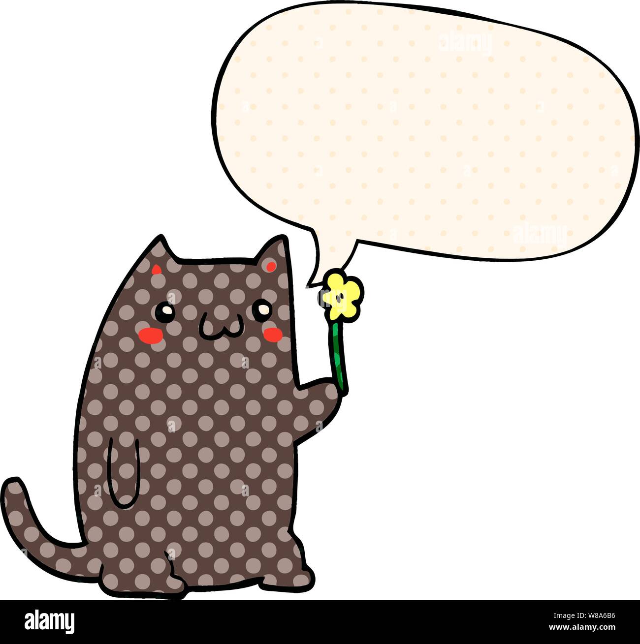 Cat Pin Bubble Example cute cartoon cat with speech bubble in comic book style Stock Vector ...