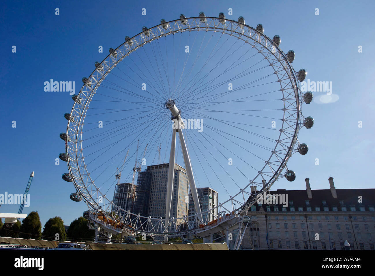 London Eye & County Hall, South Bank, Lambeth Stock Photo - Alamy