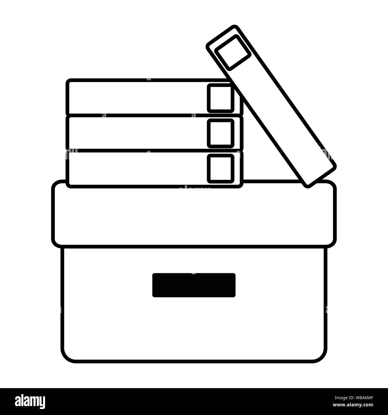 Box with books design, Delivery shipping logistics transportation