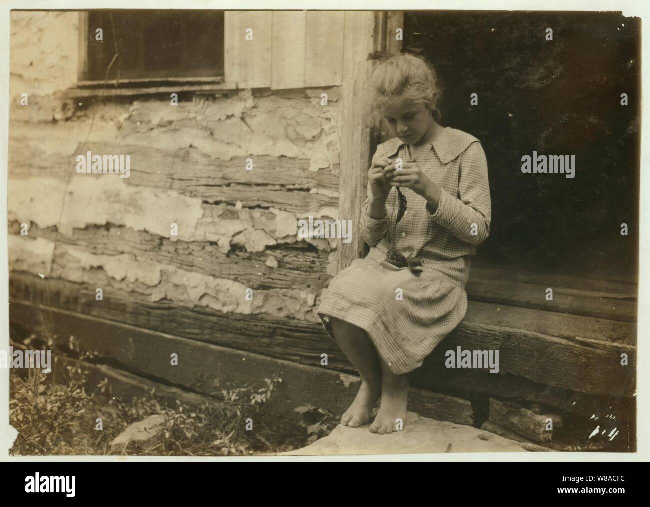 Demetra Jones. Father, G.G. Jones, R. 3, Sonora, Ky. 11-year old farm hand. Father said- 'She's the only farm hand I got. She helps a lot in the field work and house work too. Is good in Stock Photo