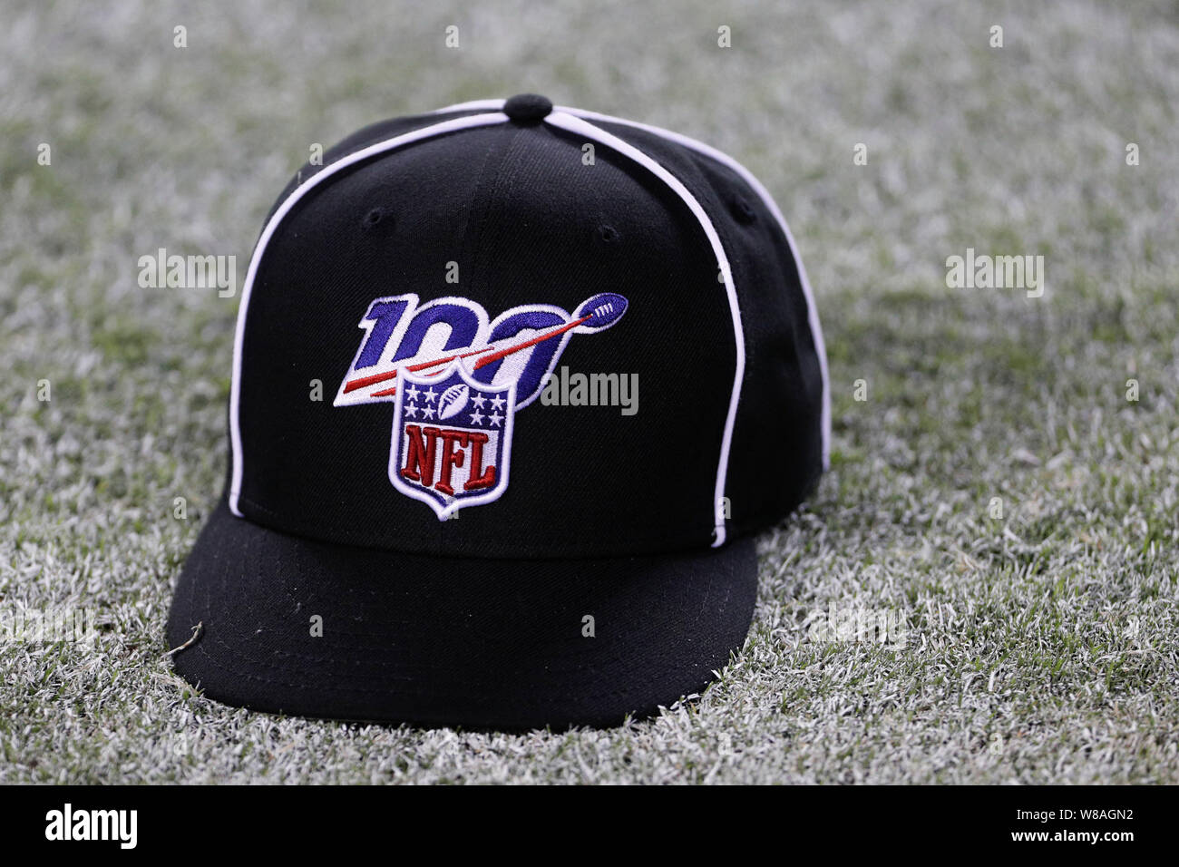 USA. August 8, 2019: A NFL referee hat 