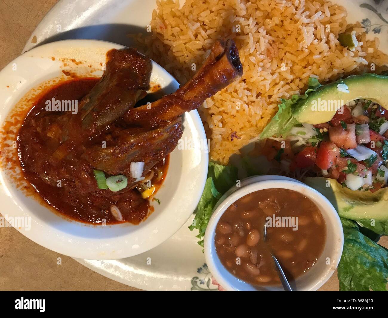 Braised Lamb Shank Mexican Plate.Photo image Stock Photo Alamy