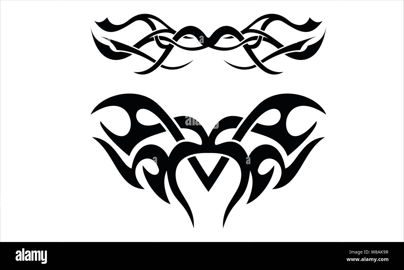 vector tribal tattoo design, eps 10 Stock Vector Image & Art - Alamy