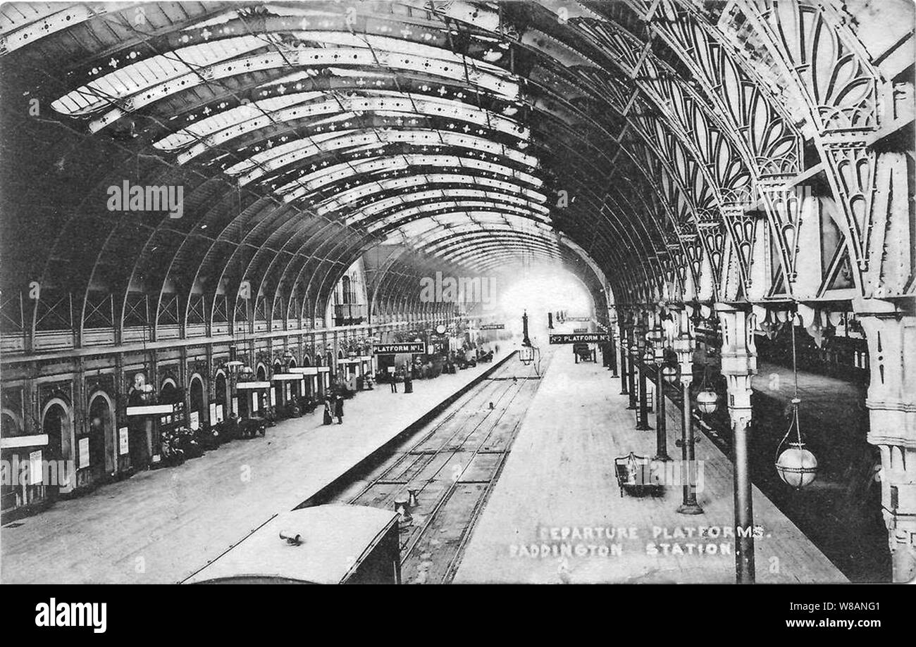 Departure platforms Paddington station Stock Photo Alamy