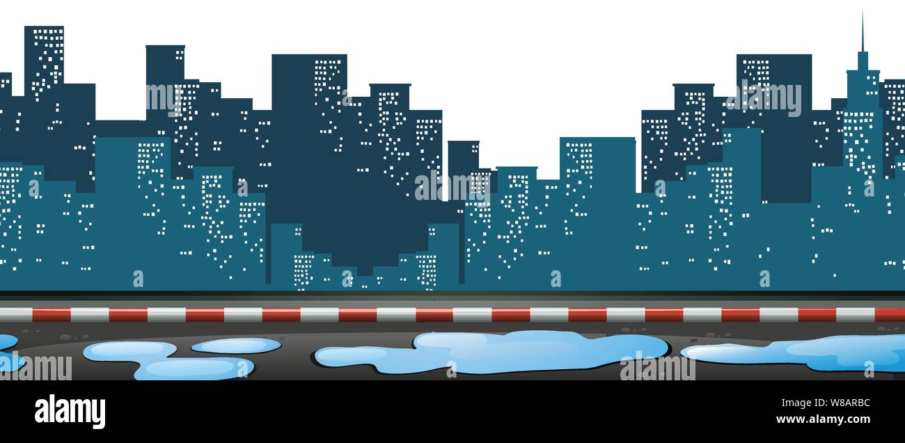Isolated city scene at night illustration Stock Vector Image & Art - Alamy