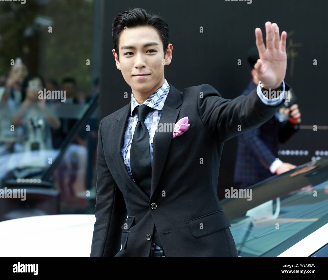 Singer and actor Choi Seung-hyun, better known by his stage name T.O.P, of  South Korean boy band Bigbang (Big Bang), arrives at a press conference for  Stock Photo - Alamy