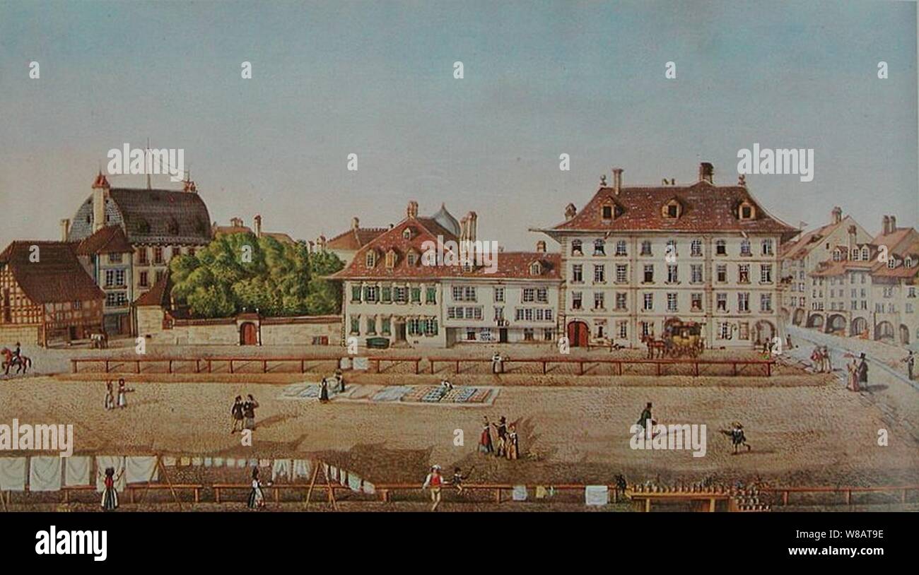 Der Bärenplatz um 1810. Stock Photo