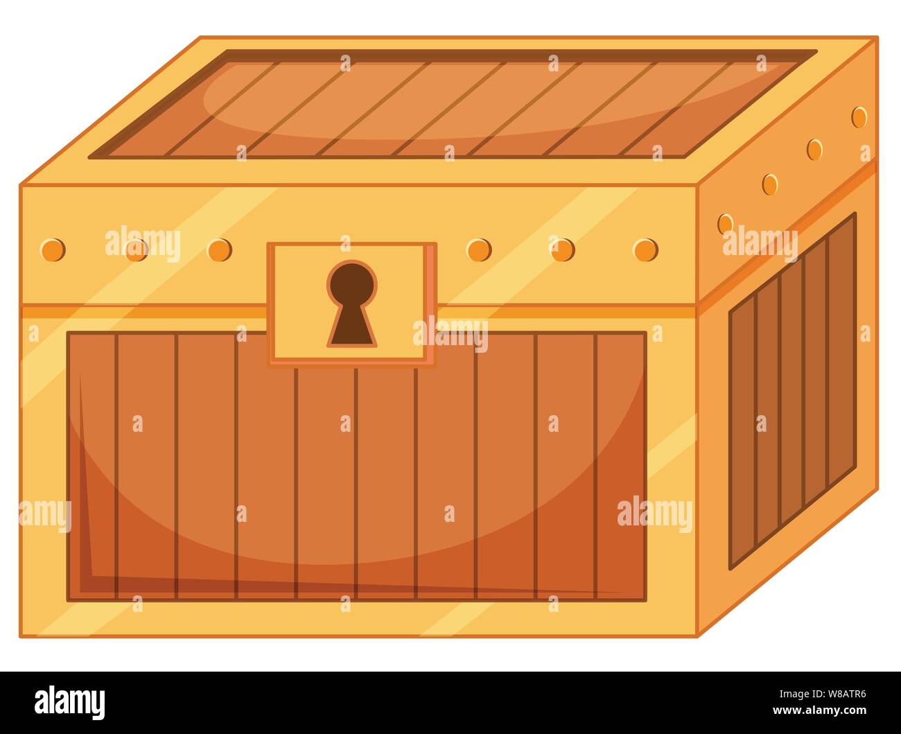 Locked treasure box isolated illustration Stock Vector Image & Art Alamy