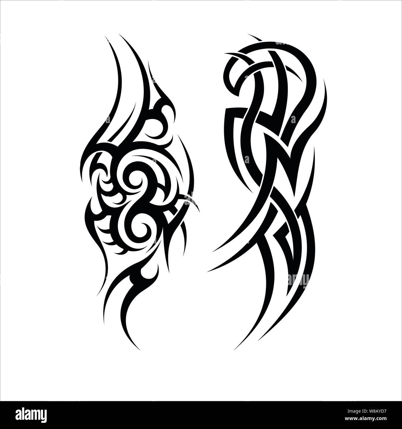 vector tribal tattoo design, eps 10 Stock Vector