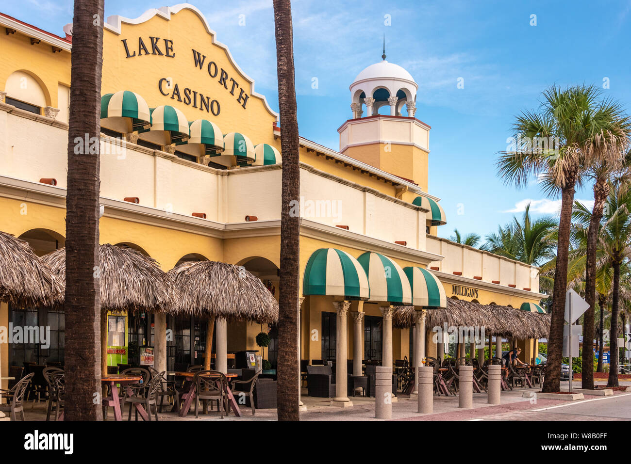 Lake Worth Casino on the ocean at Lake Worth Beach along Florida A1A in Palm Beach County, Florida. (USA) Stock Photo