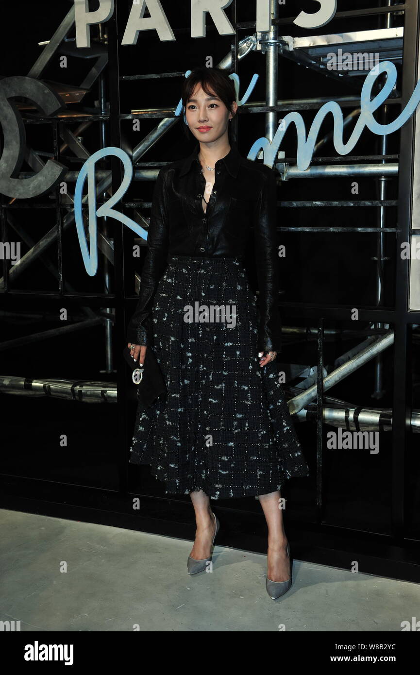 Chinese actress Bai Baihe arrives at the red carpet for Chanel's