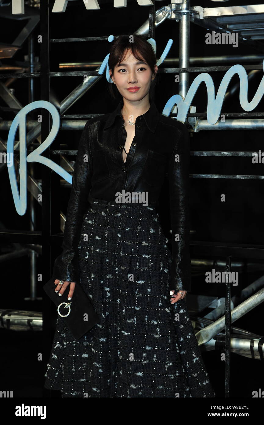 Chinese actress Bai Baihe arrives at the red carpet for Chanel's