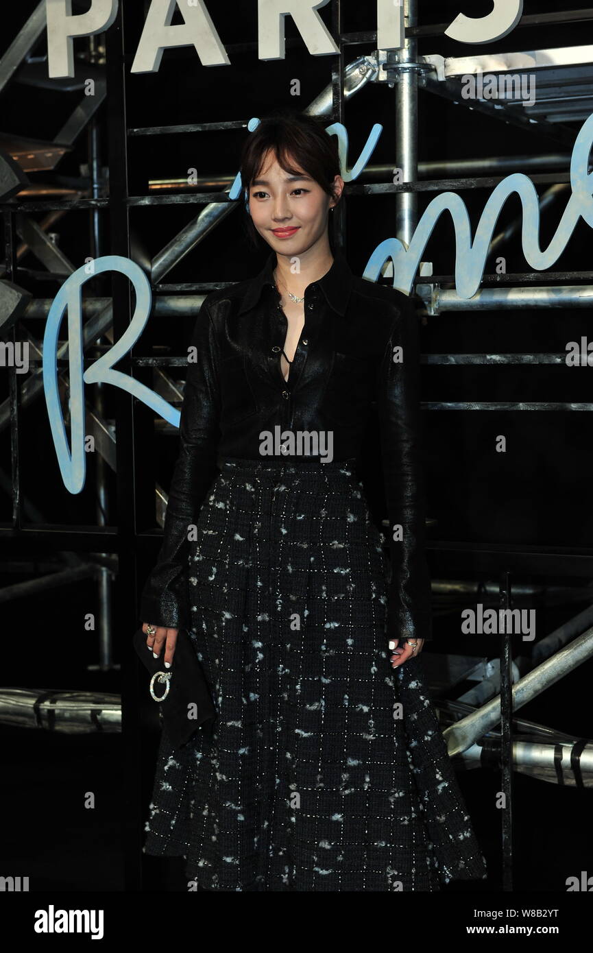 Chinese actress Bai Baihe arrives at the red carpet for Chanel's