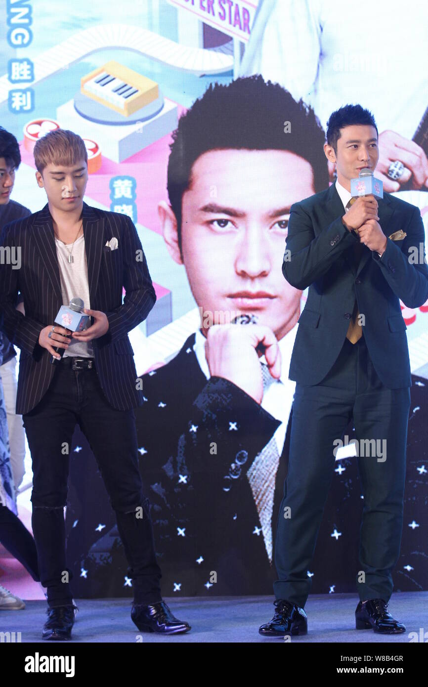 Singer And Actor Lee Seung Hyun Left Better Known By His Stage Name Seungri Of South Korean Boy Group Bigbang Big Bang Chinese Singer And Actor Stock Photo Alamy alamy