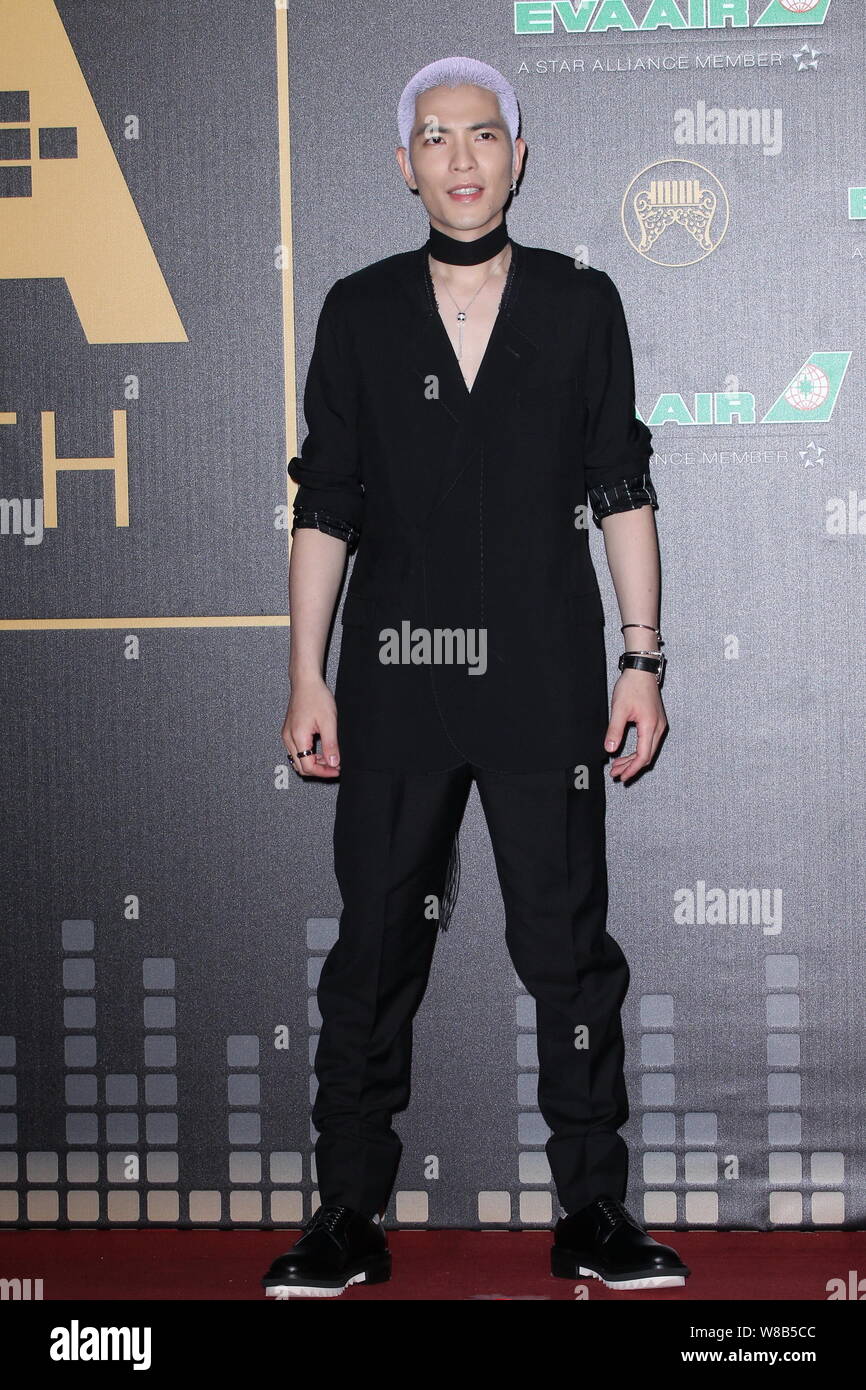 Taiwanese singer Jam Hsiao arrives on the red carpet for the 27th Golden Melody Awards ceremony