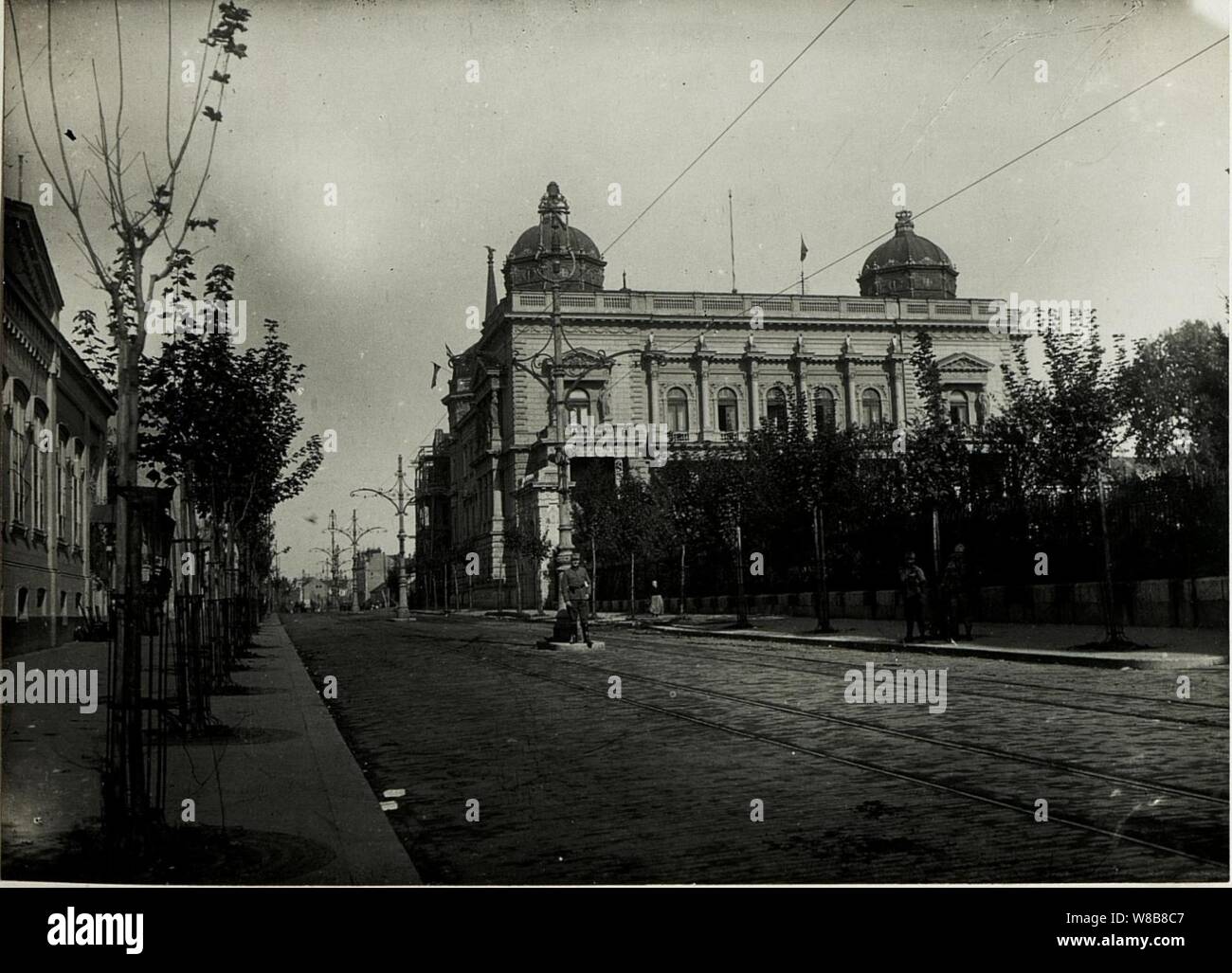 Der Konak von Belgrad am Tag der Einnahme. Stock Photo