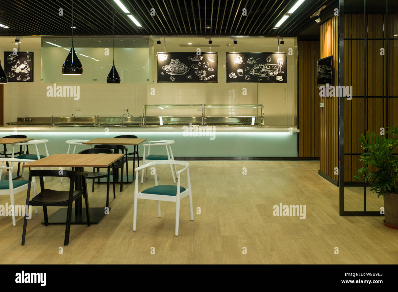 View of a canteen in the Sina Plaza, the new headquarters of Sina