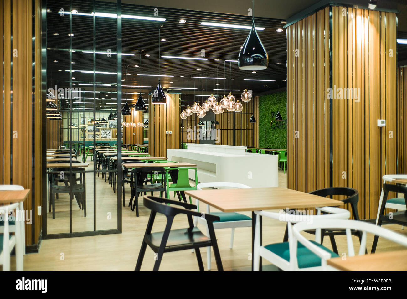 View of a canteen in the Sina Plaza, the new headquarters of Sina