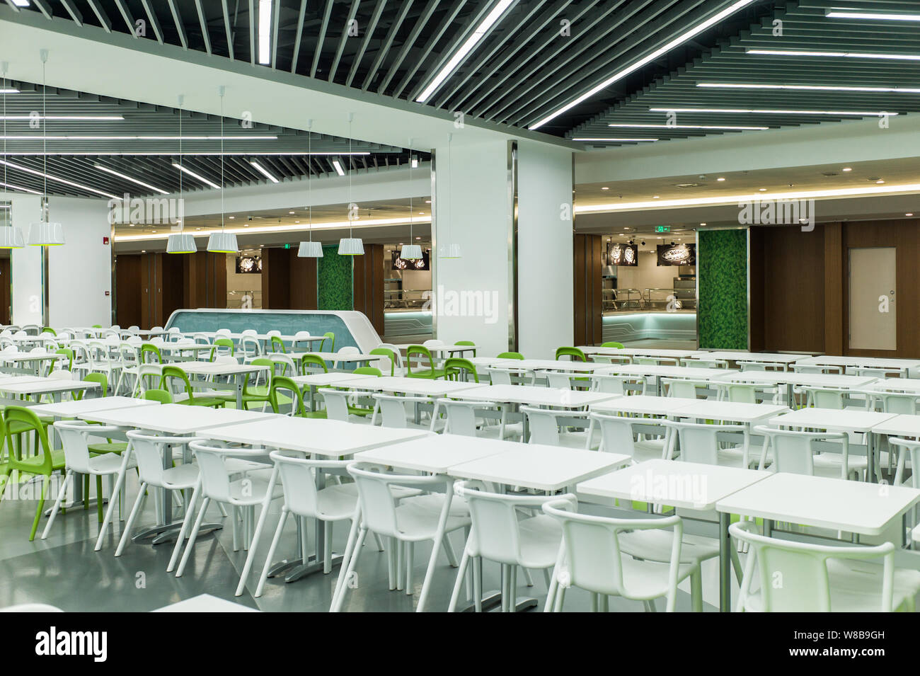View of a canteen in the Sina Plaza, the new headquarters of Sina