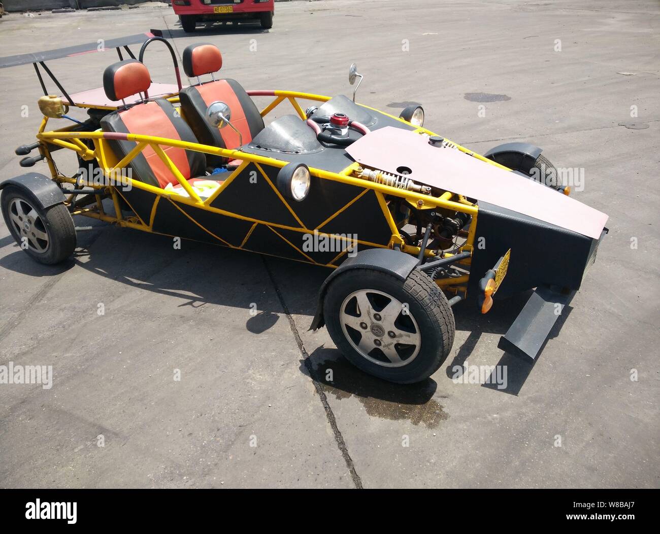 The homemade sports car, a replica of the Ariel Atom, made by Chinese car  repairman Wen Chao, is pictured at a plant in Wugong village, Longchuan  town Stock Photo - Alamy